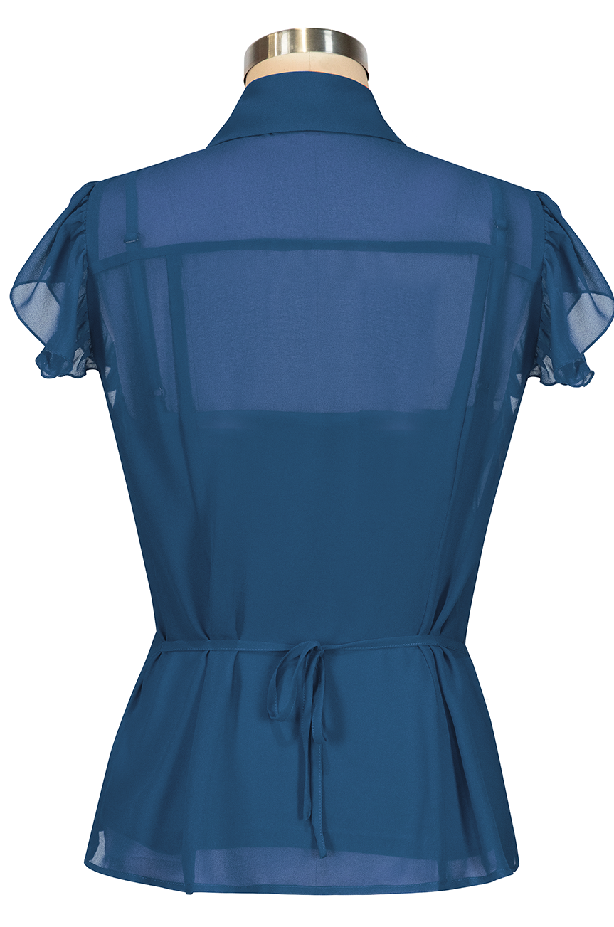 Harptree Village Blouse With Singlet (Navy)