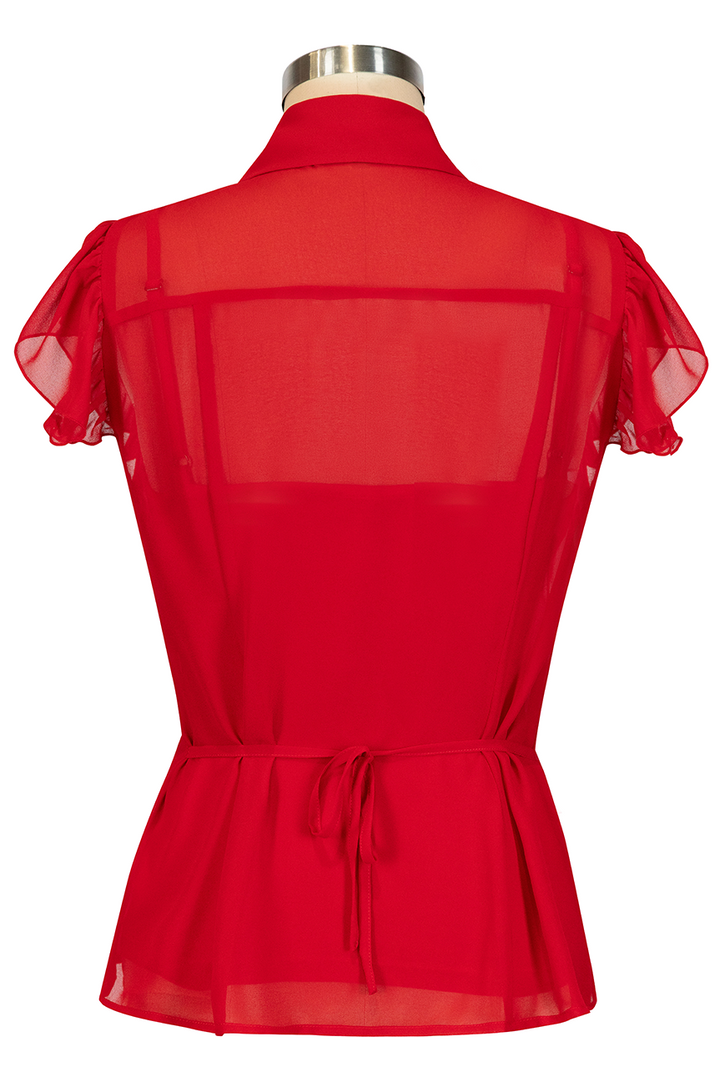 Harptree Village Blouse With Singlet (Red)