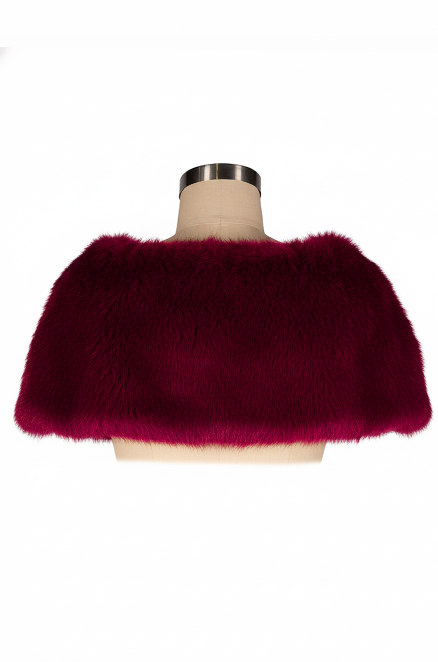 D'Amour Faux Fur Wrap (Red)