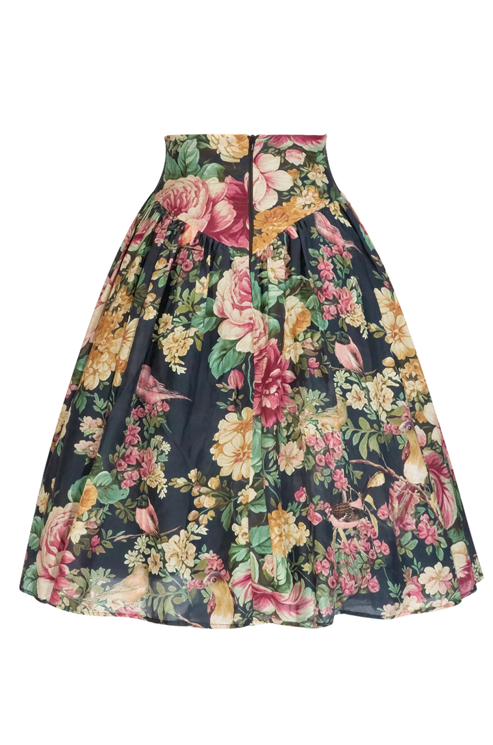 Tapestry Floral Full Skirt