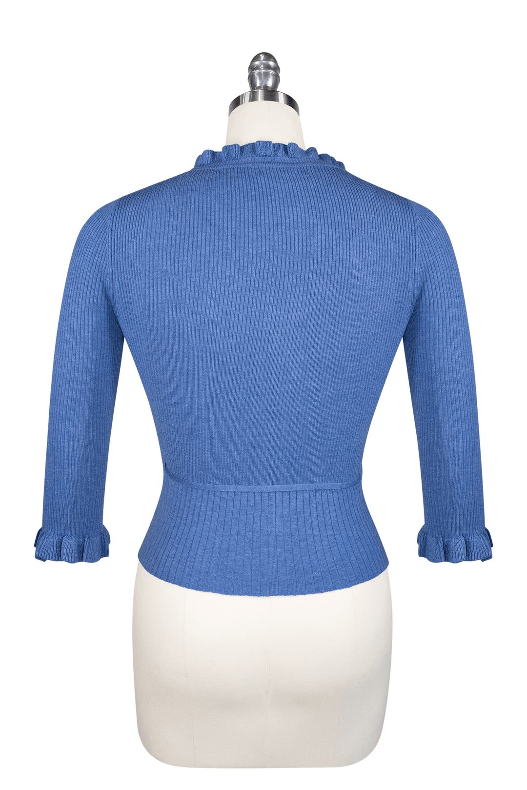 La Luna 3/4 Sleeve Knit Cardigan (Blue)