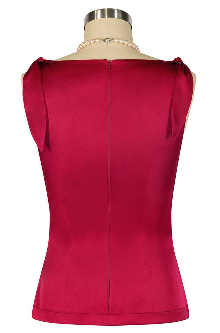 D'Amour Classic Cowl Top (Red)