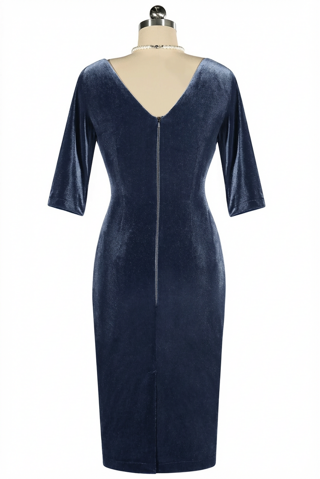 Velvet Vamp Dress (Blue)