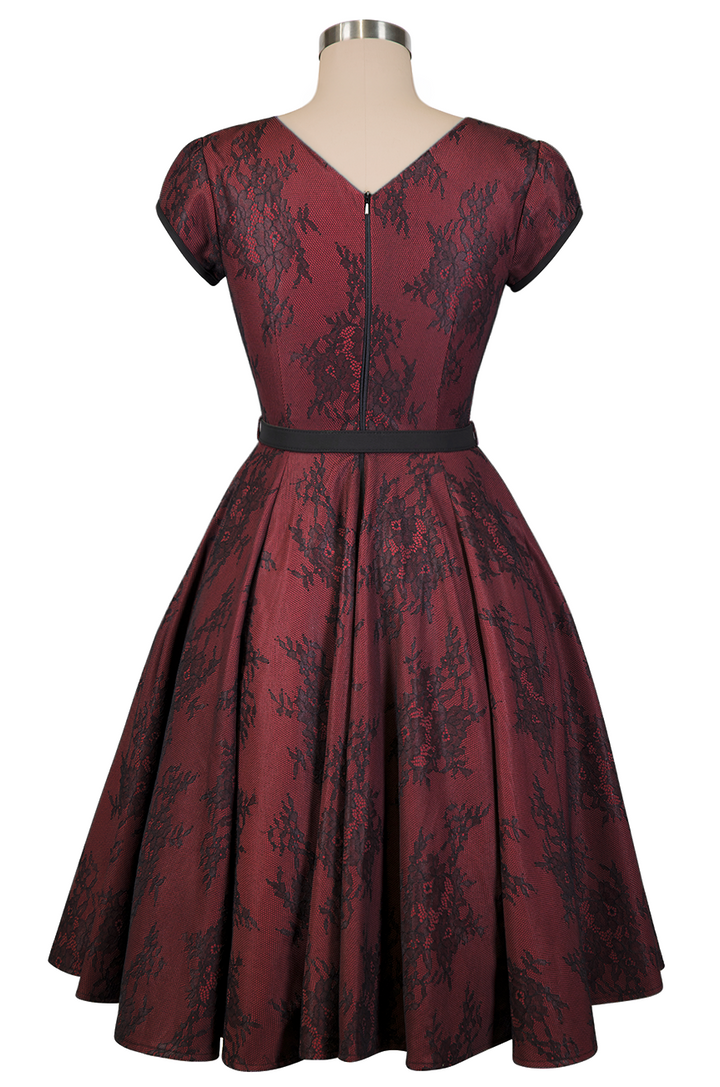 Office Affair Encore Dress (Burgundy)