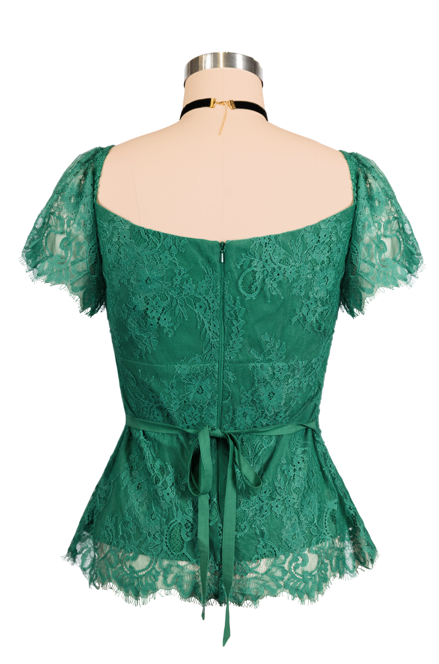 Belle Boheme Lace Camisole (Green)