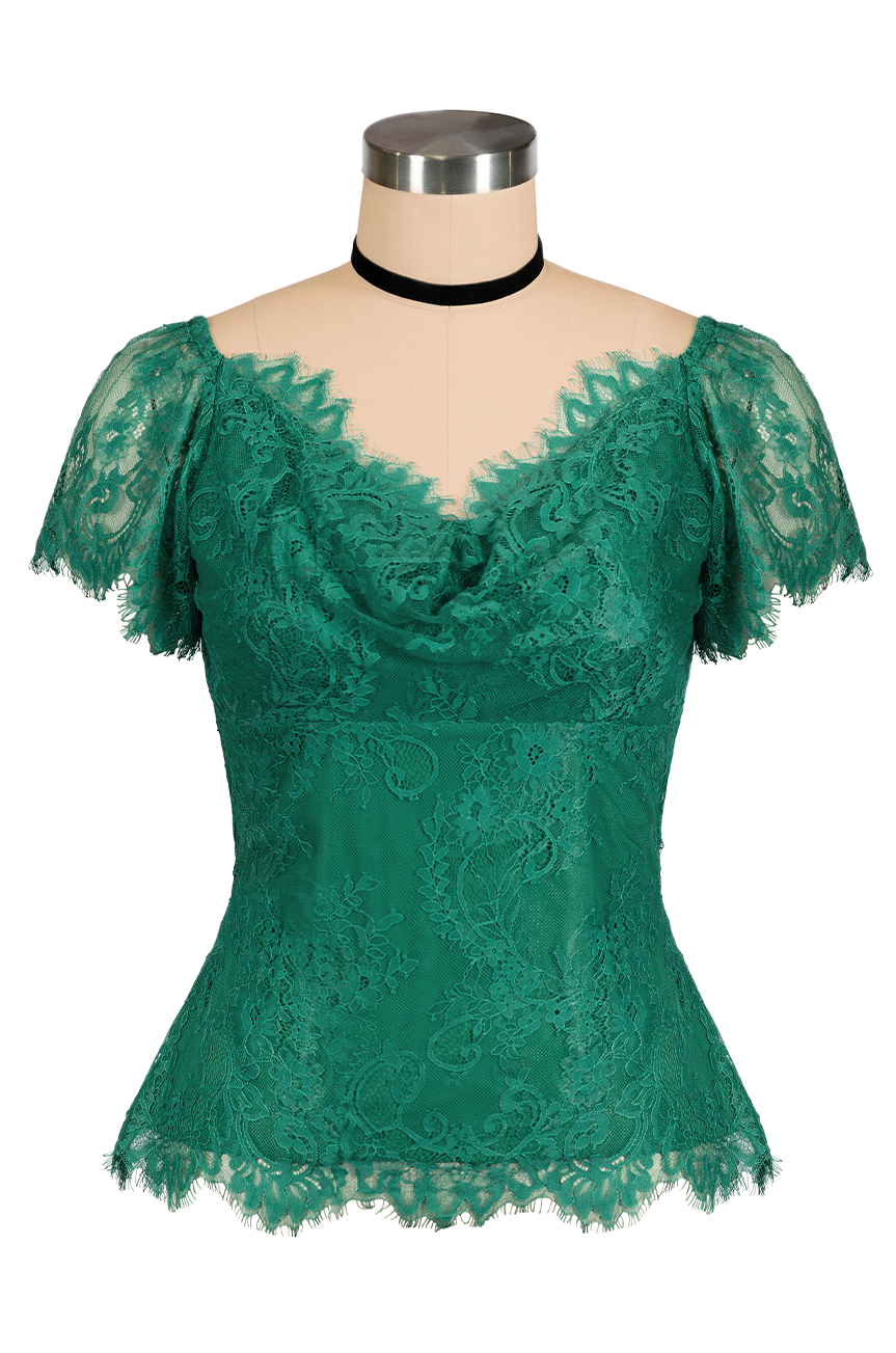 Belle Boheme Lace Camisole (Green)