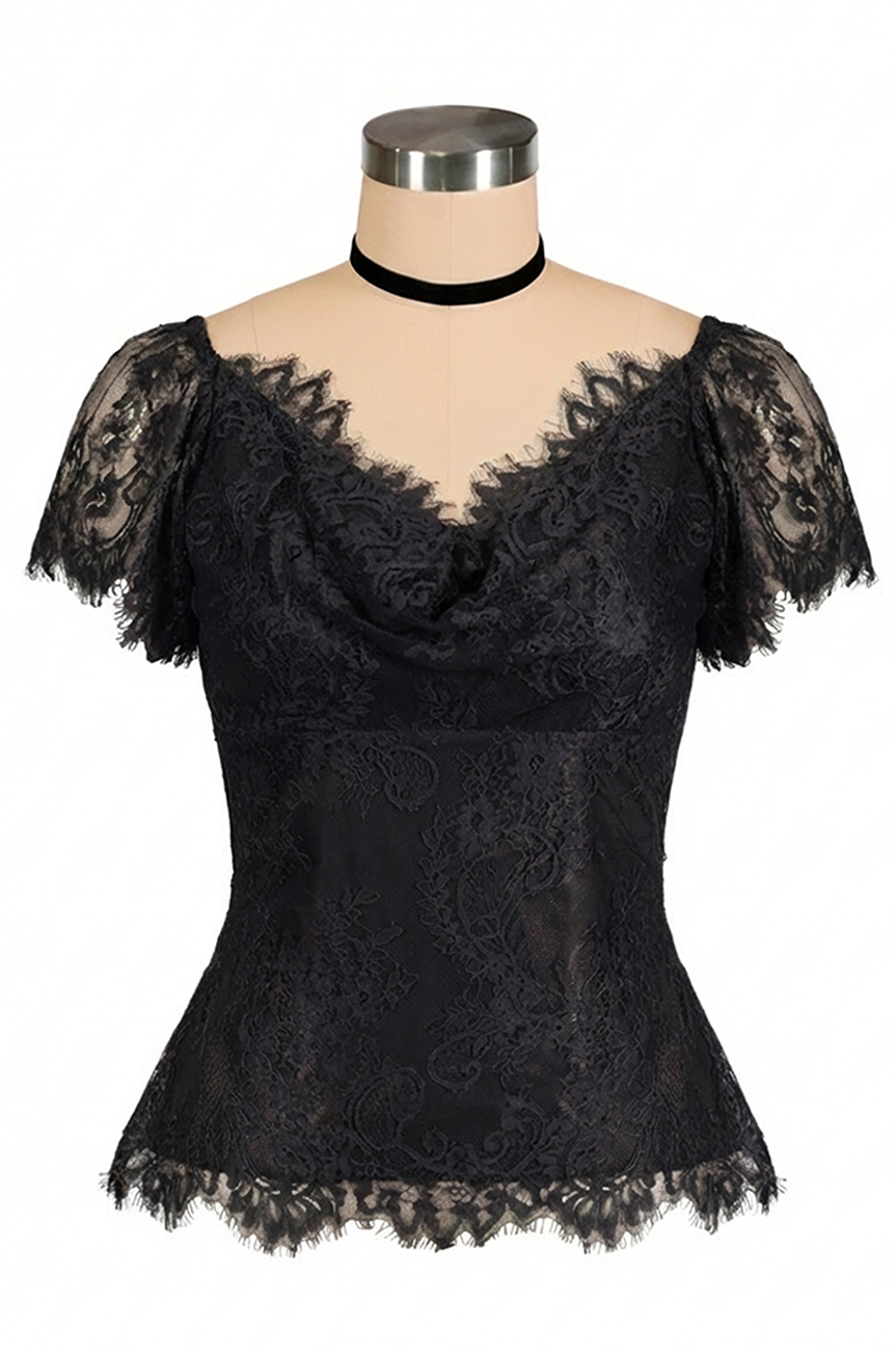 Belle Boheme Lace Camisole (Black)