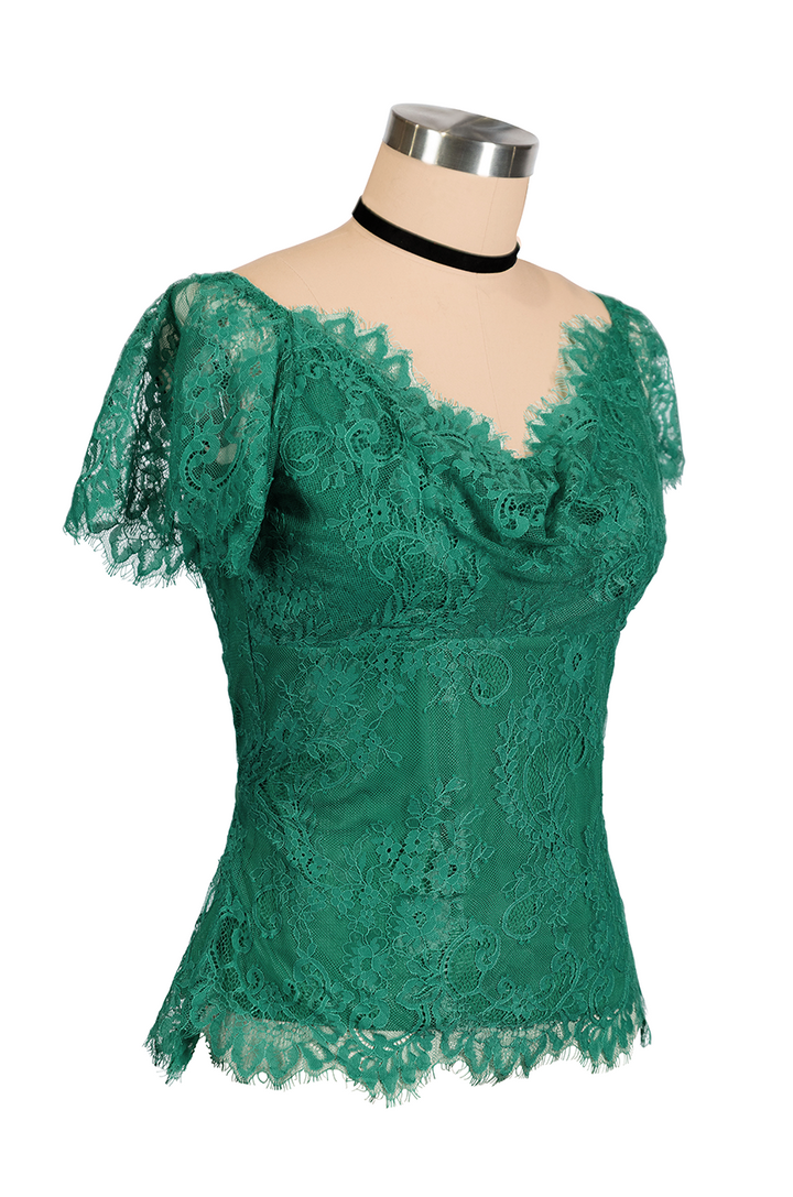 Belle Boheme Lace Camisole (Green)
