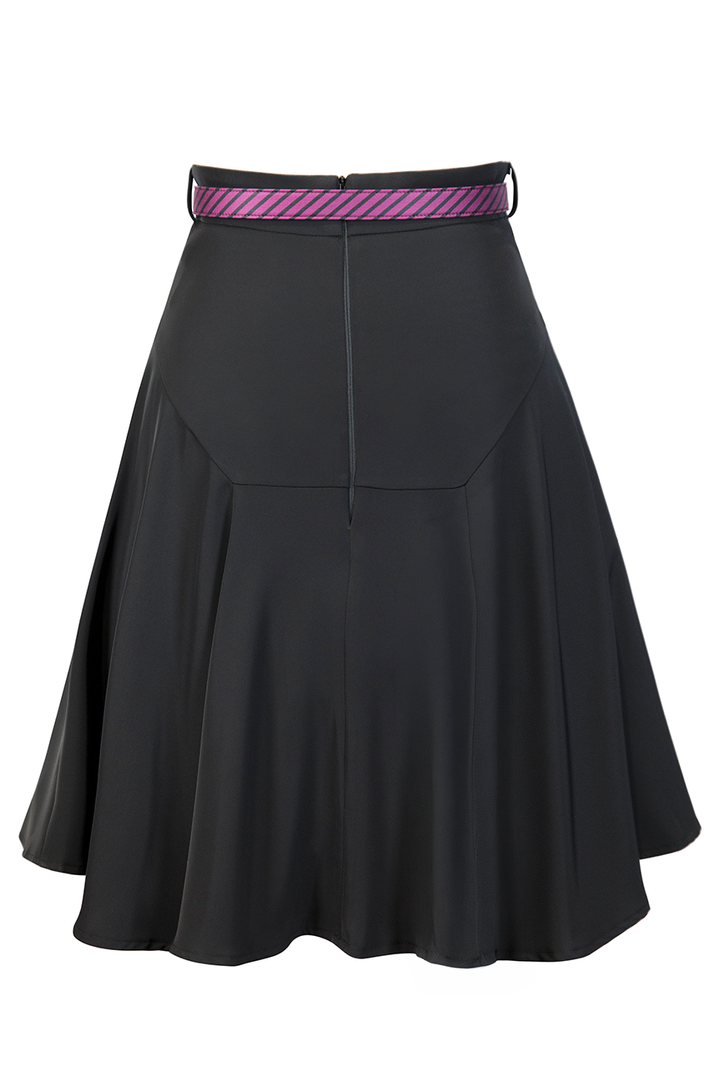 Office Affair Classic Belted Skirt (Black)