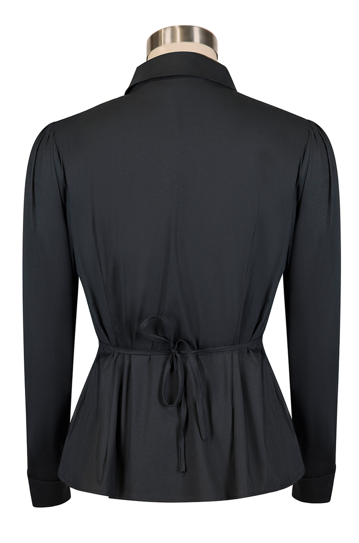 Office Affair Classic Blouse (Black)