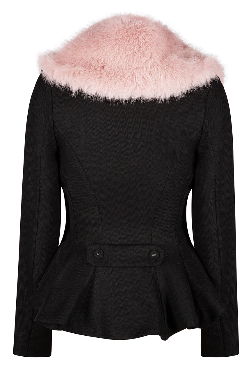 Bombshell Fur Collar Coat