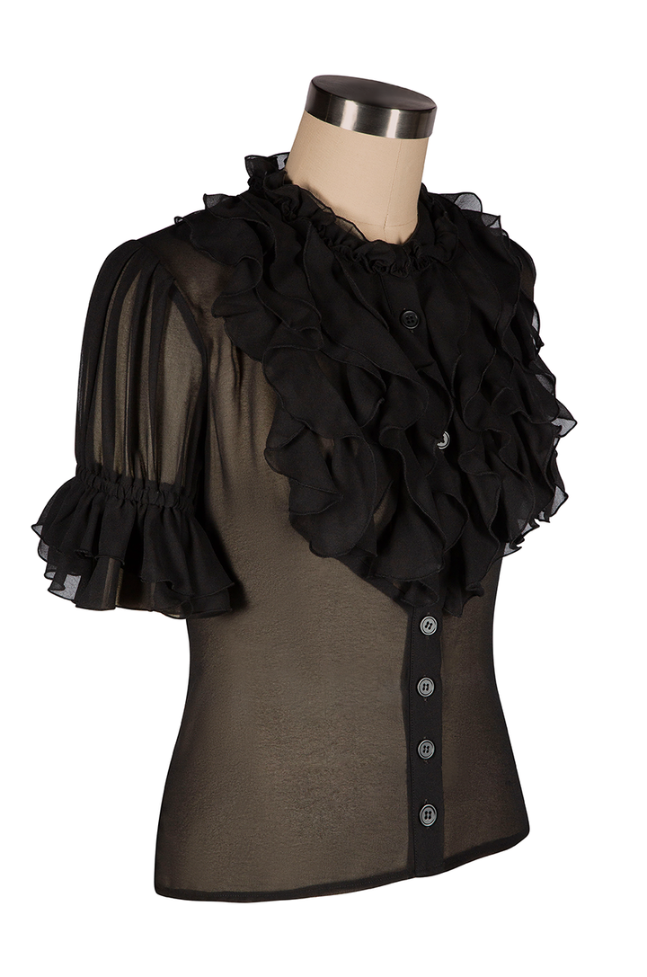 Bombshell Frill Blouse (Black)