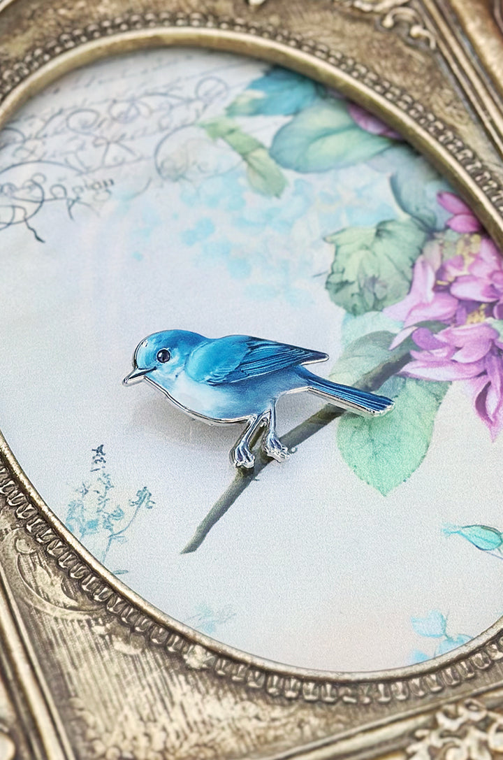 Birdsong Follies Brooch (Blue)