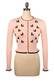 Poodles in Paris Cardigan (Pink)