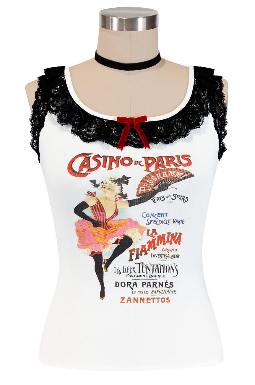Casino Follies Ruffle Singlet (Off White)
