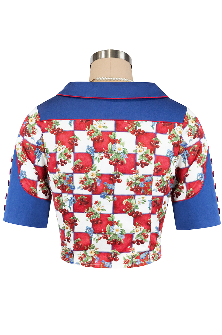 Cherry Bomb Tie Front Blouse