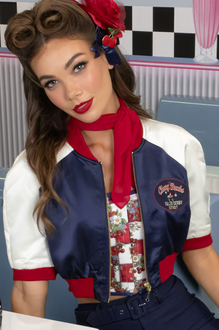 Cherry Bomb Crop Jacket