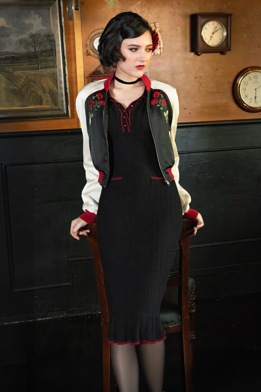 Claudette Knit Maxi Dress (Black)