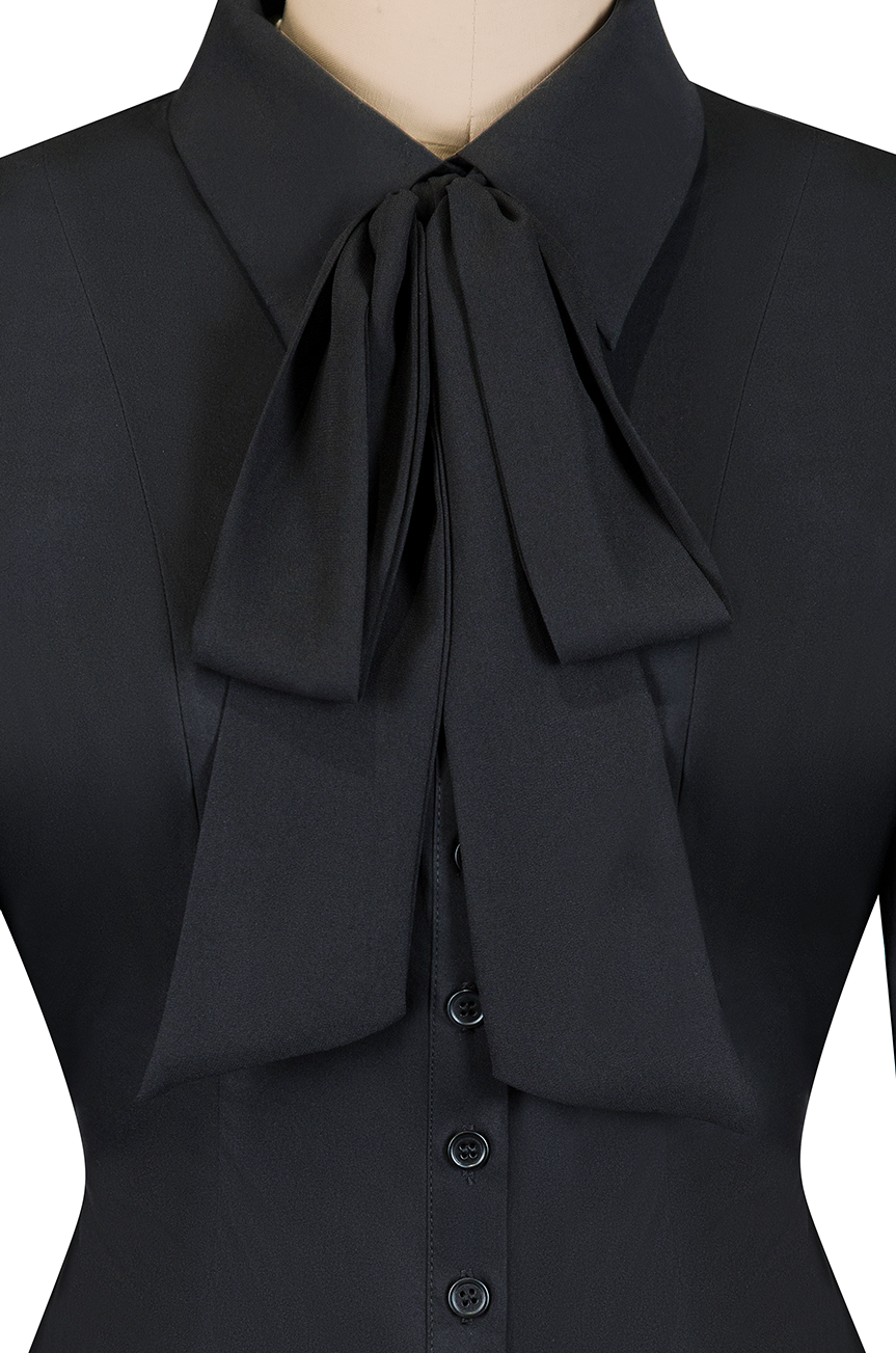 Office Affair Classic Blouse (Black)