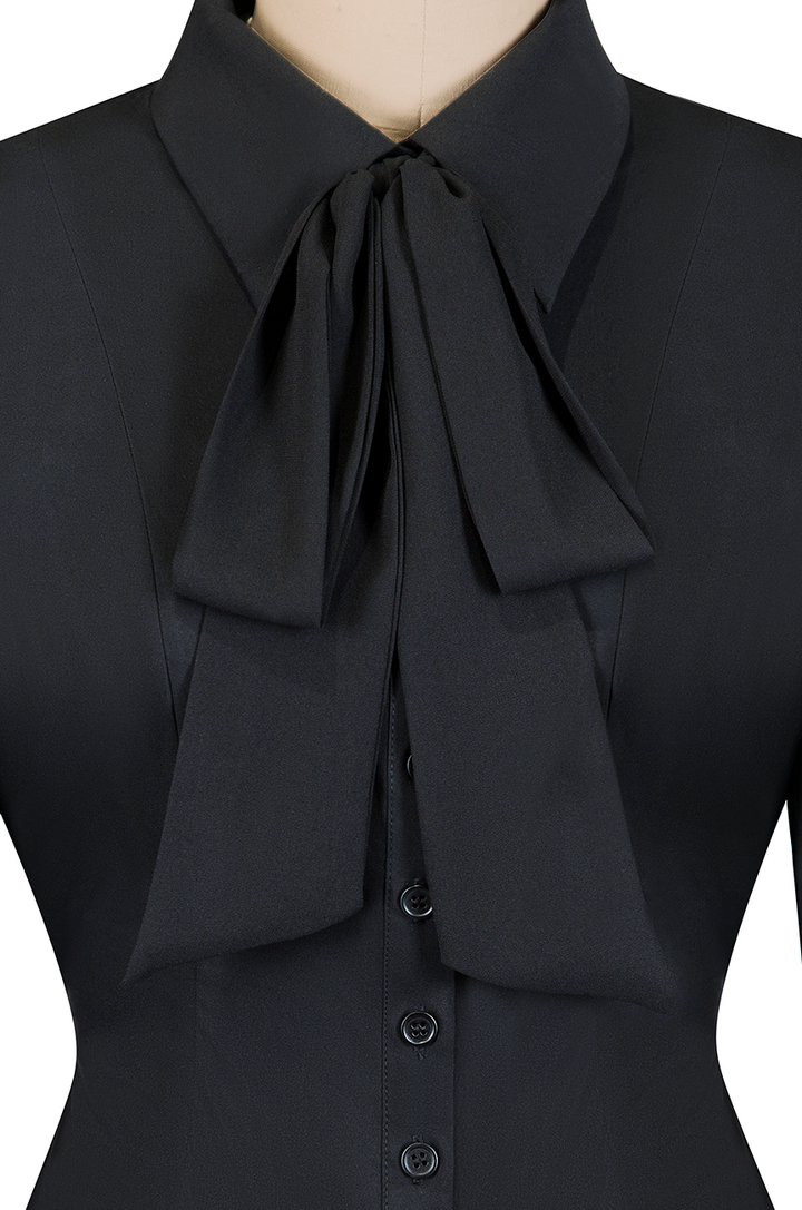 Office Affair Classic Blouse (Black)