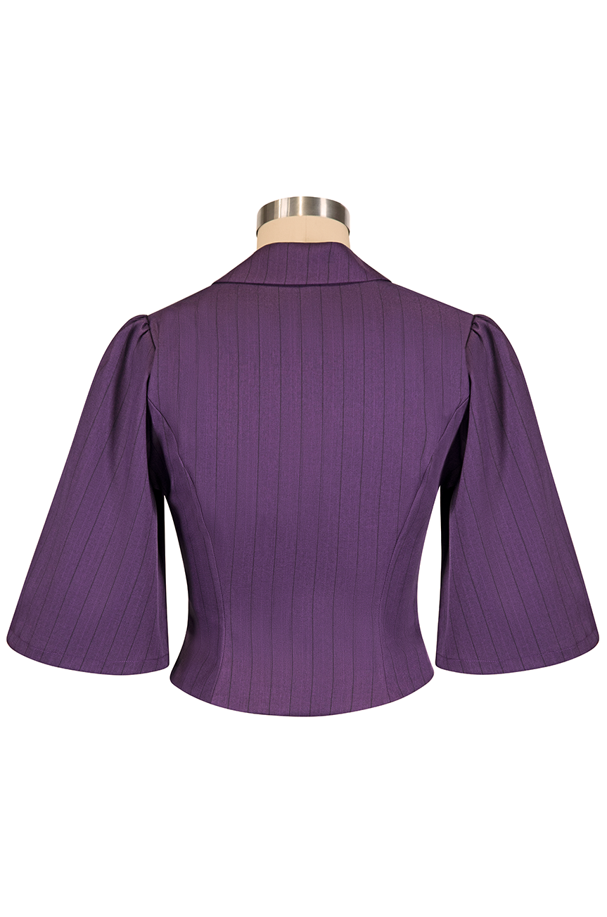 Mon Amour Pinstripe Cape Coat