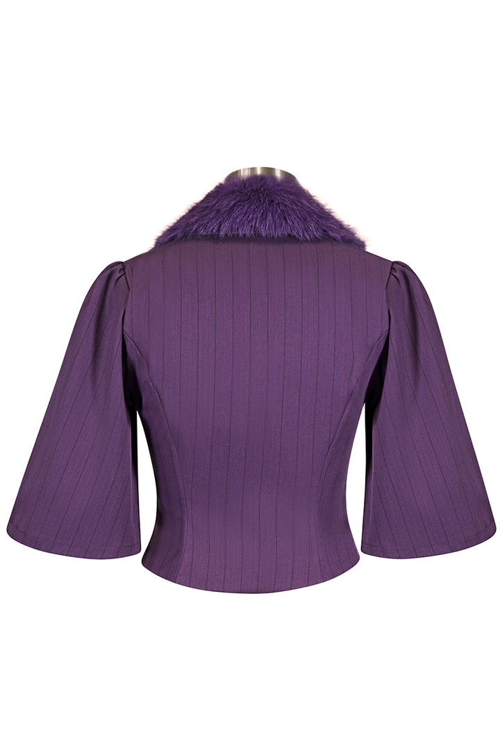 Mon Amour Pinstripe Cape Coat