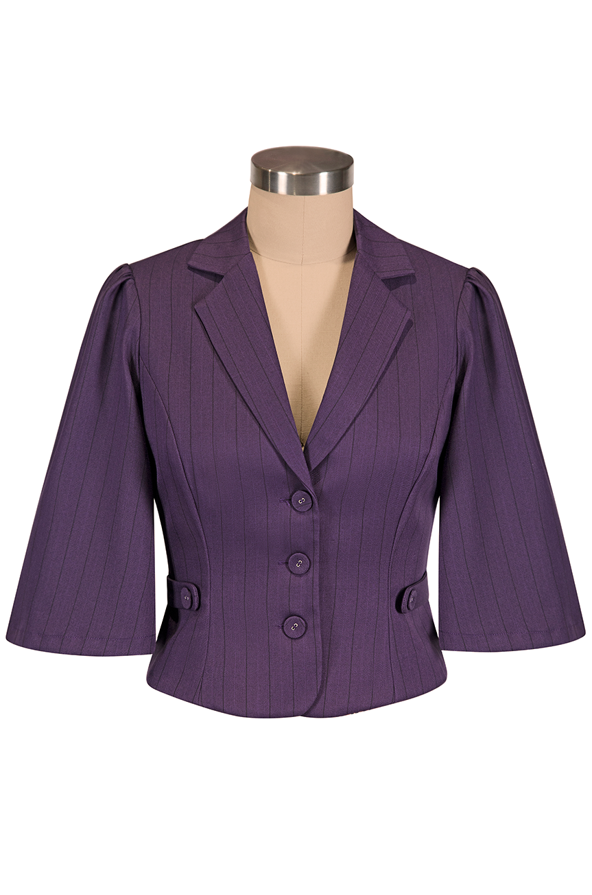 Mon Amour Pinstripe Cape Coat