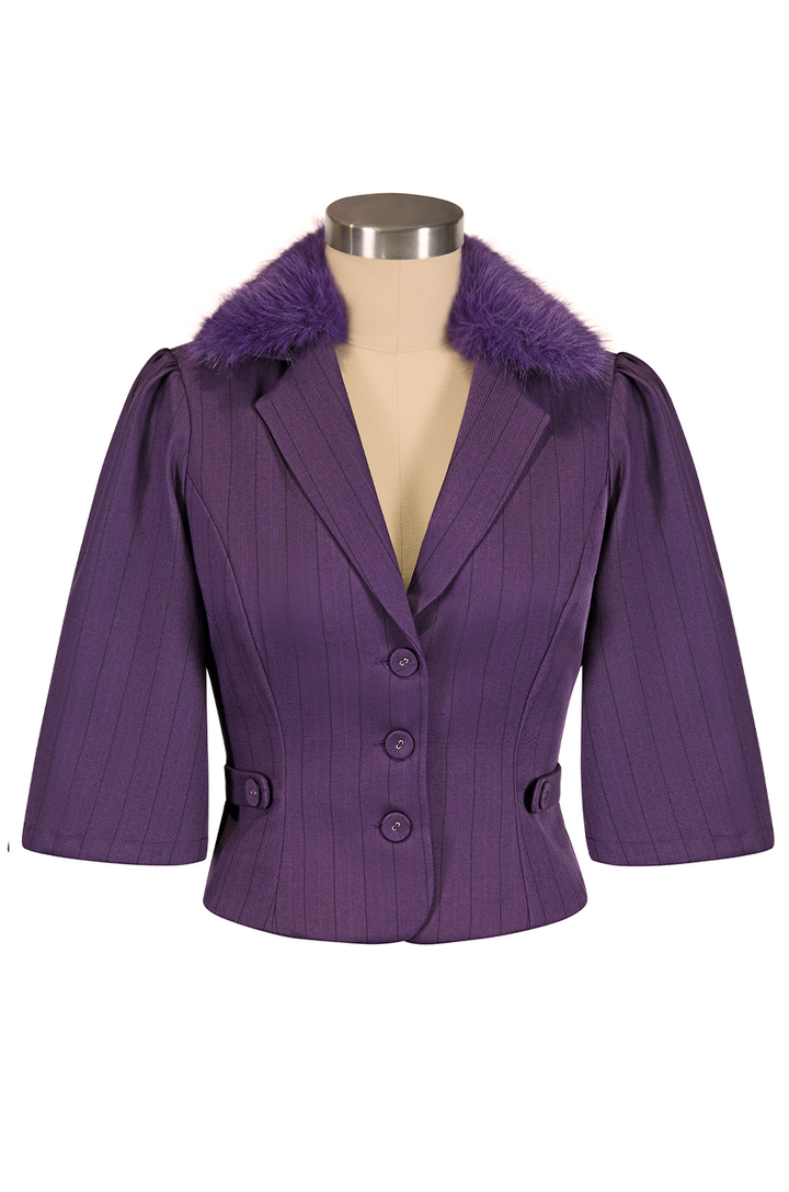 Mon Amour Pinstripe Cape Coat
