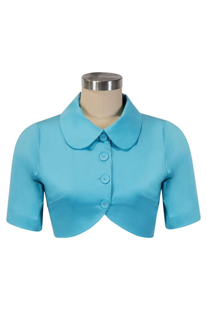 Mermaid and The Monster Crop Jacket (Blue)