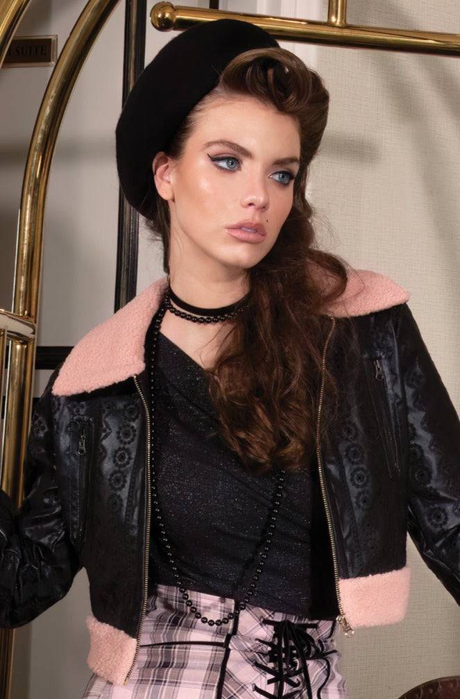 D'Amour Woollen Beret (Black) - Kitten D'Amour