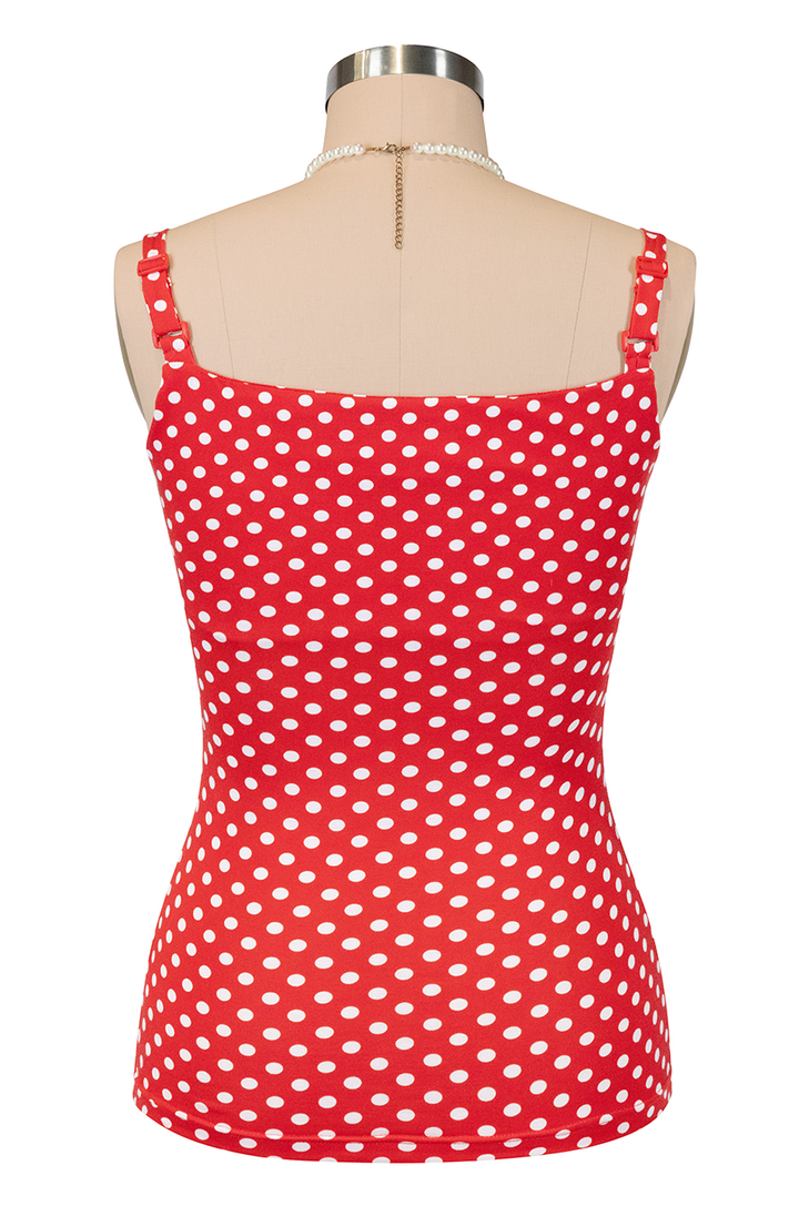 Dottie Darling Spot Cowl Camisole (Red)