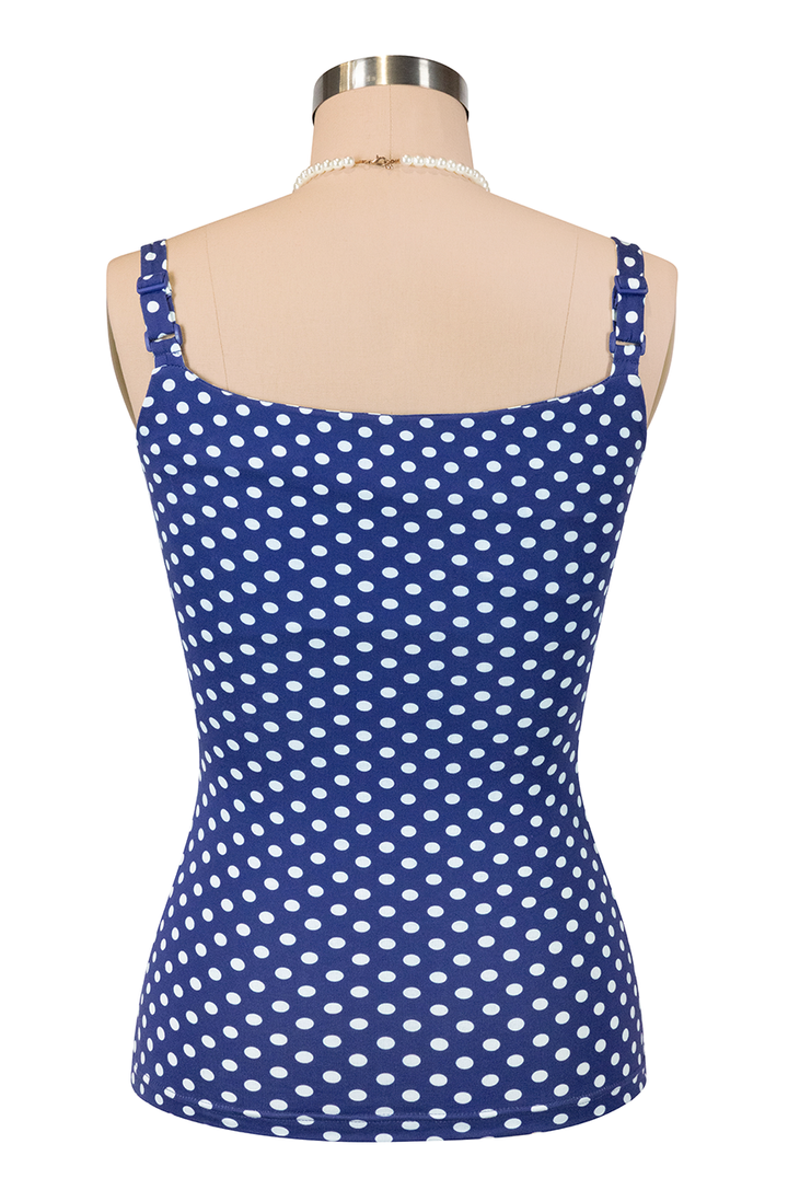 Dottie Darling Spot Cowl Camisole (Navy)