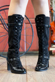 Dystopia Knee High Boots (Black)