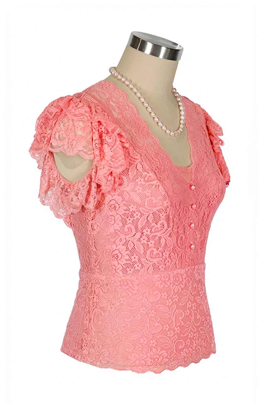 Fiorenza Lace Flutter Top