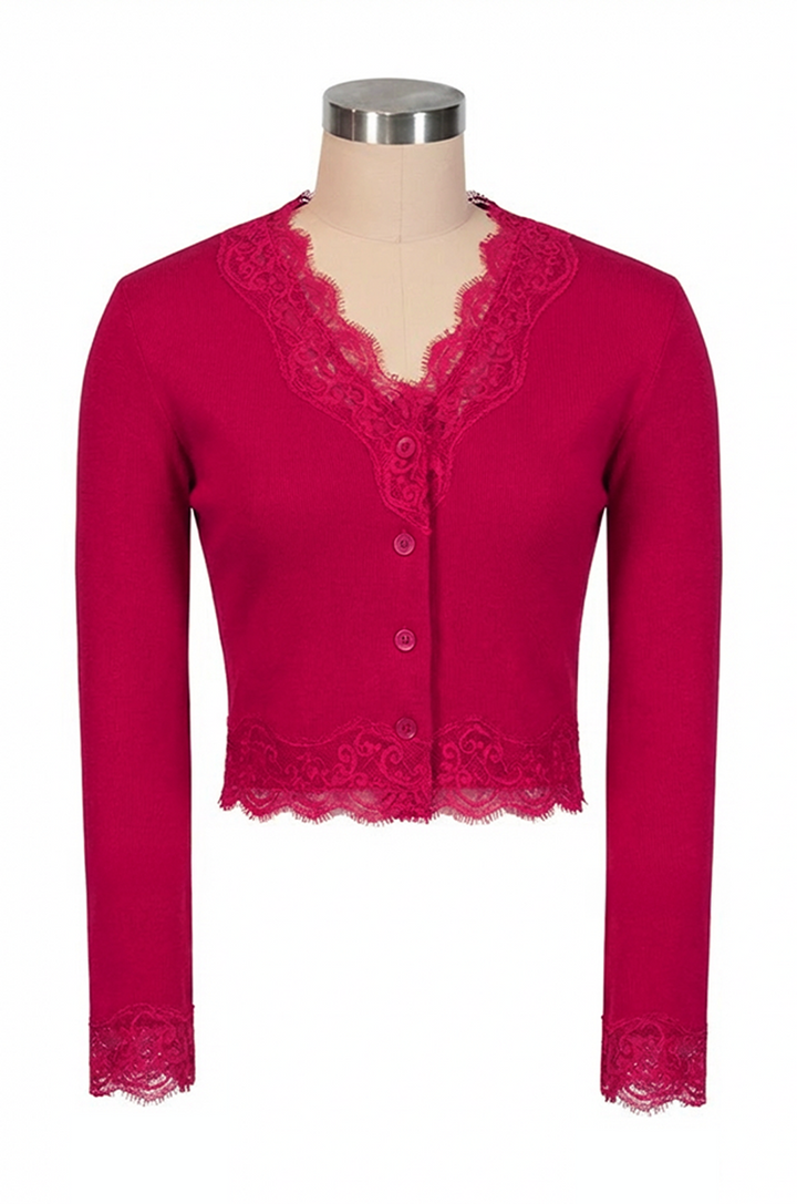 Harptree Village Follies Cardigan (Red)