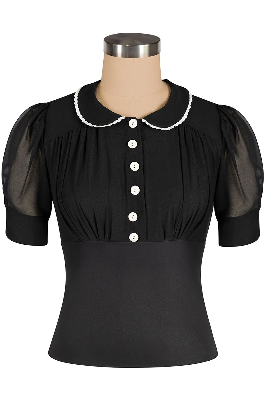 Read All About It Blouse (Black)