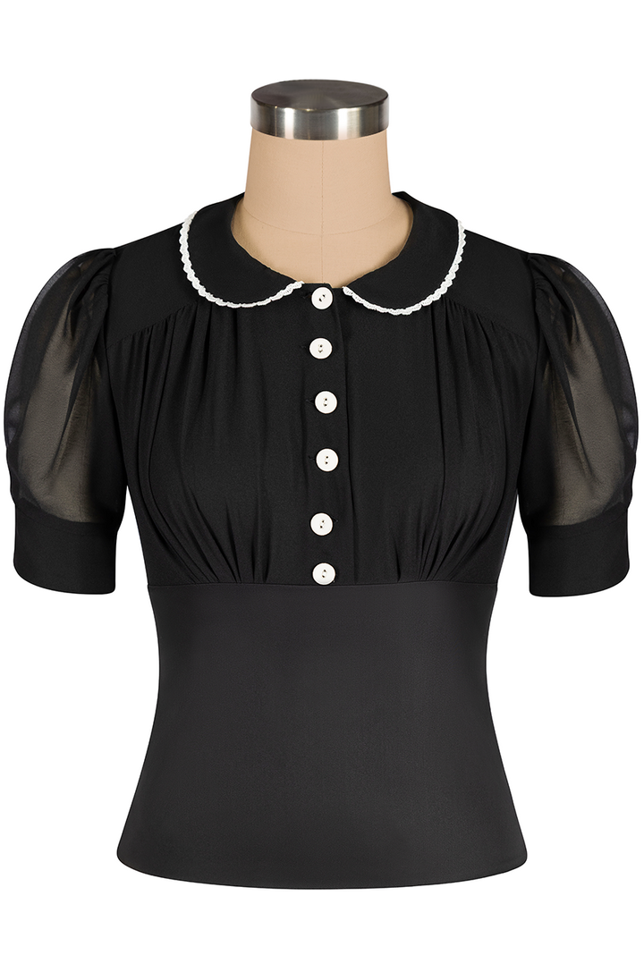 Read All About It Blouse (Black)