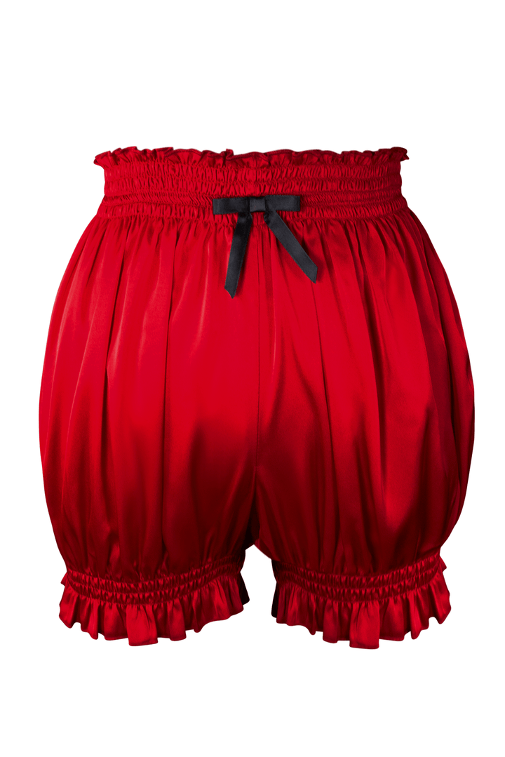 Miss Strawberry Pageant Follies Satin Kitty Knickers (Red) - Kitten D'Amour