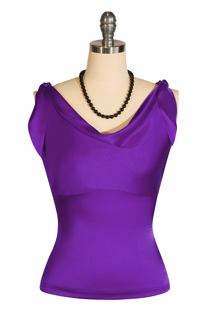 D'Amour Classic Cowl Top (Purple)