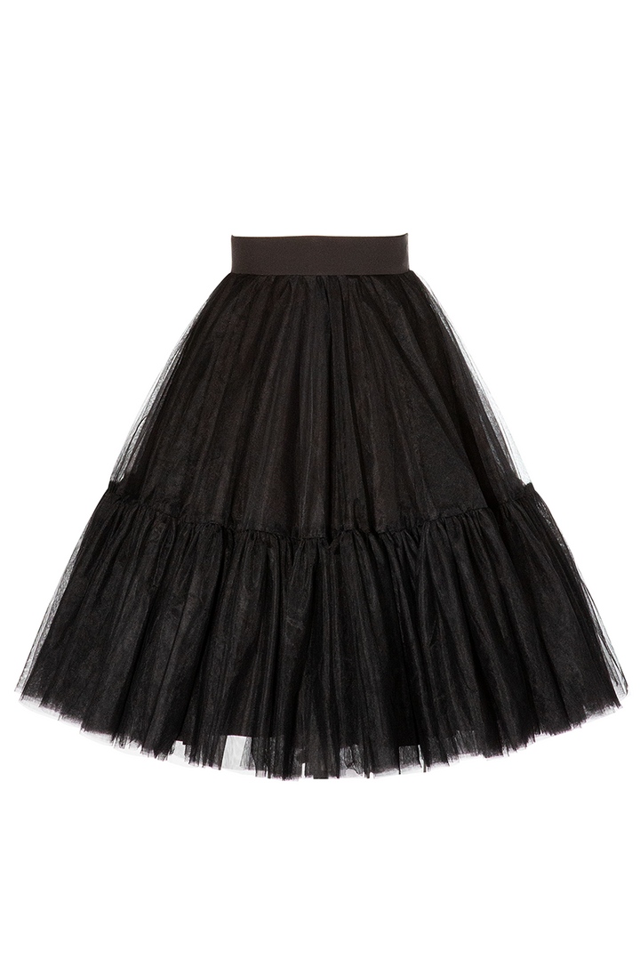 Anarchy Tulle Skirt (Black) - Kitten D'Amour