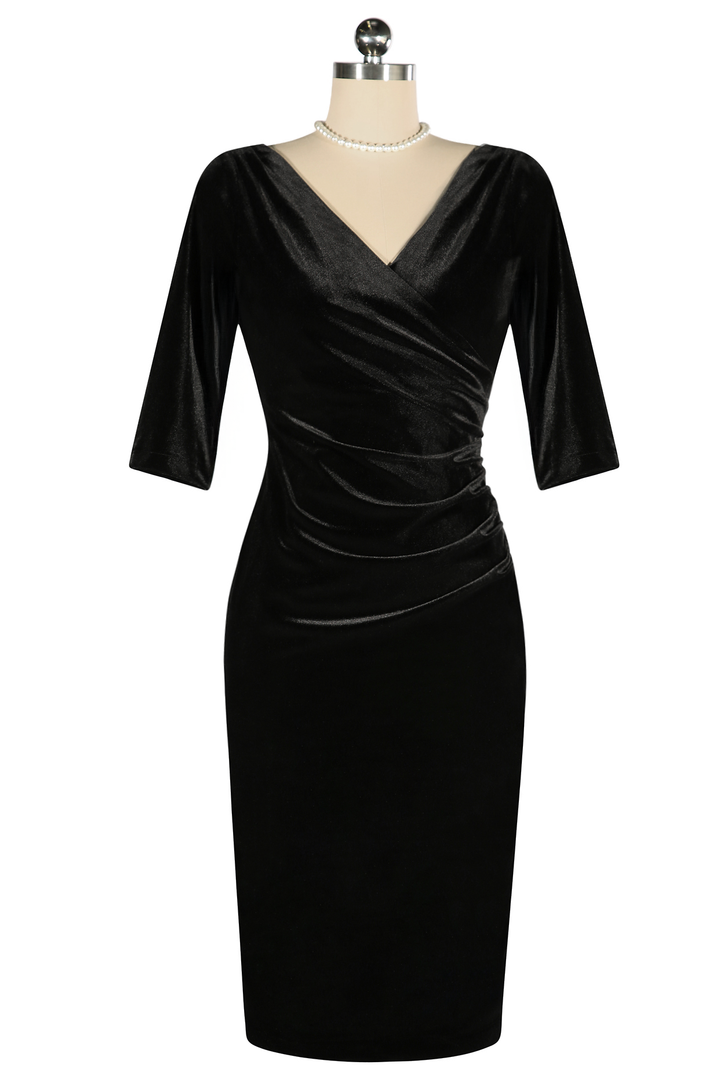 Velvet Vamp Dress (Black)