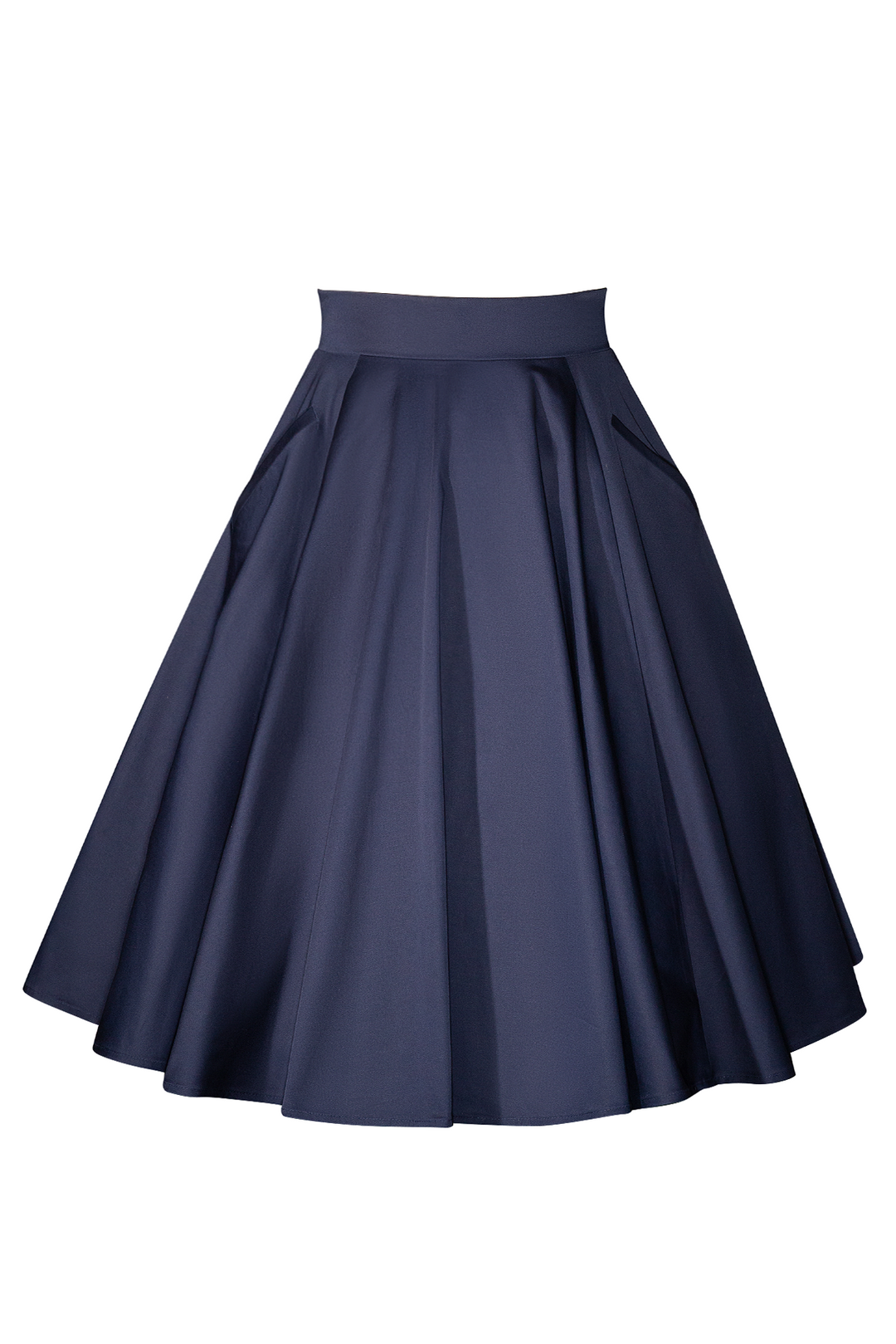 Dangerous Curves Full Circle Skirt (Navy)