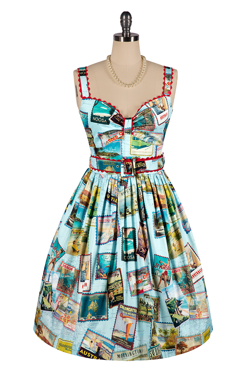 Wish You Were Here Belted Day Dress