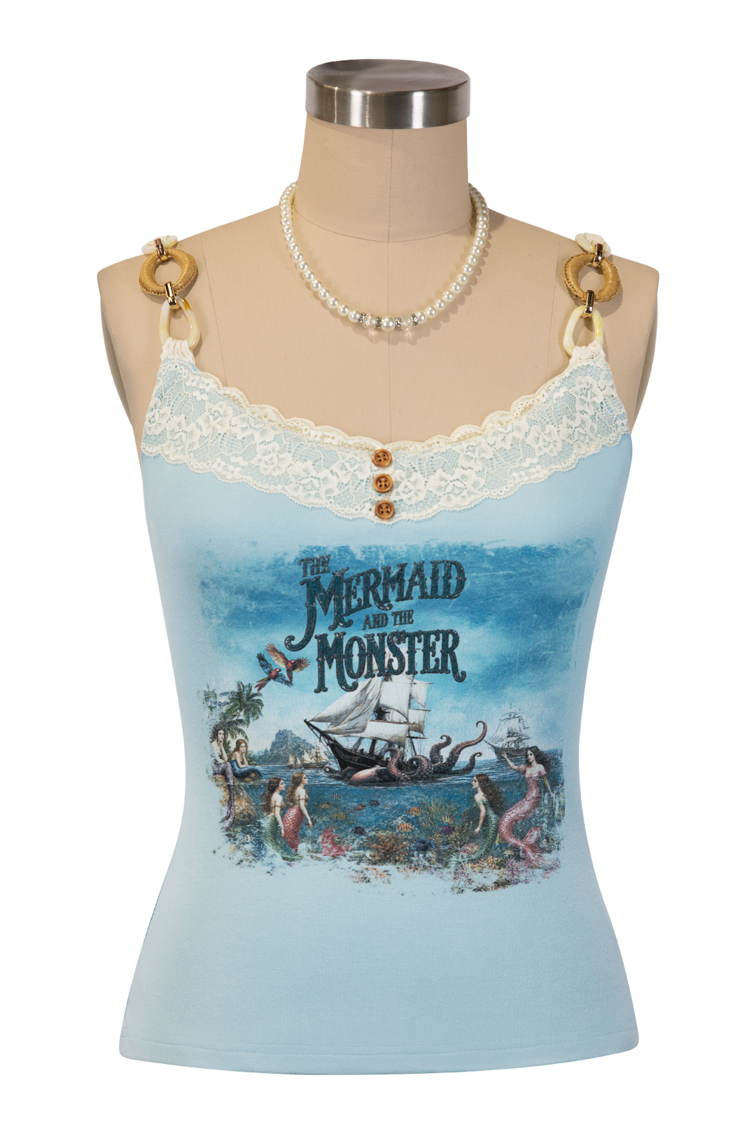 Mermaid and The Monster Jersey Camisole (Blue)