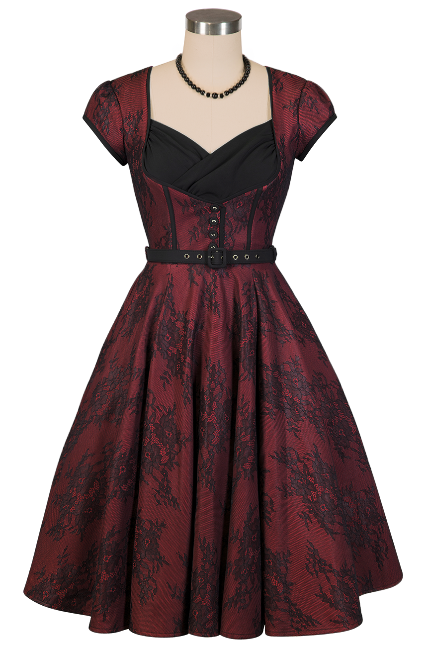 Office Affair Encore Dress (Burgundy)