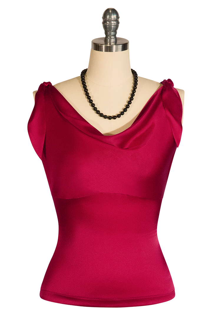 D'Amour Classic Cowl Top (Red)