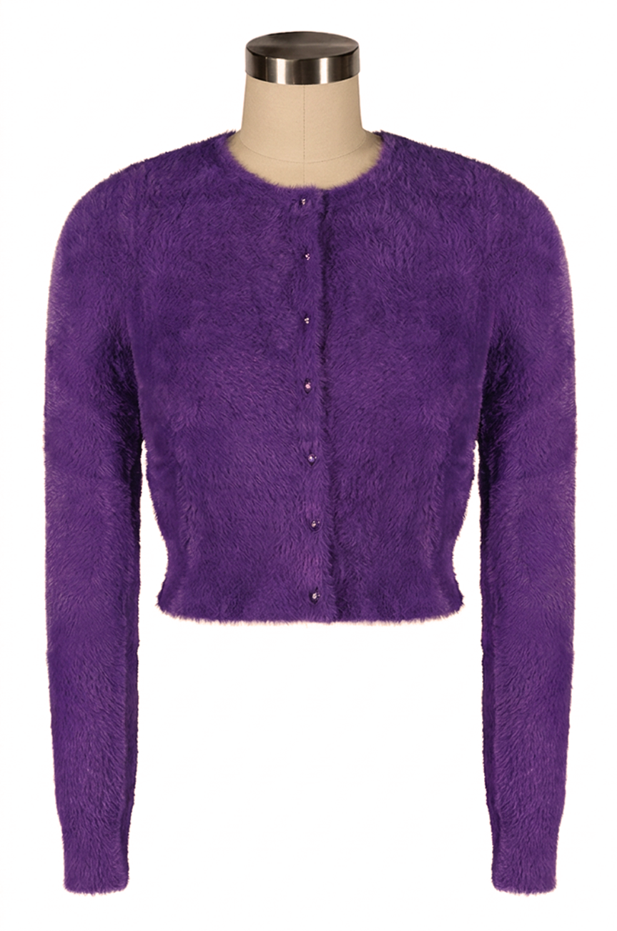 Powder Puff Cardigan (Purple)