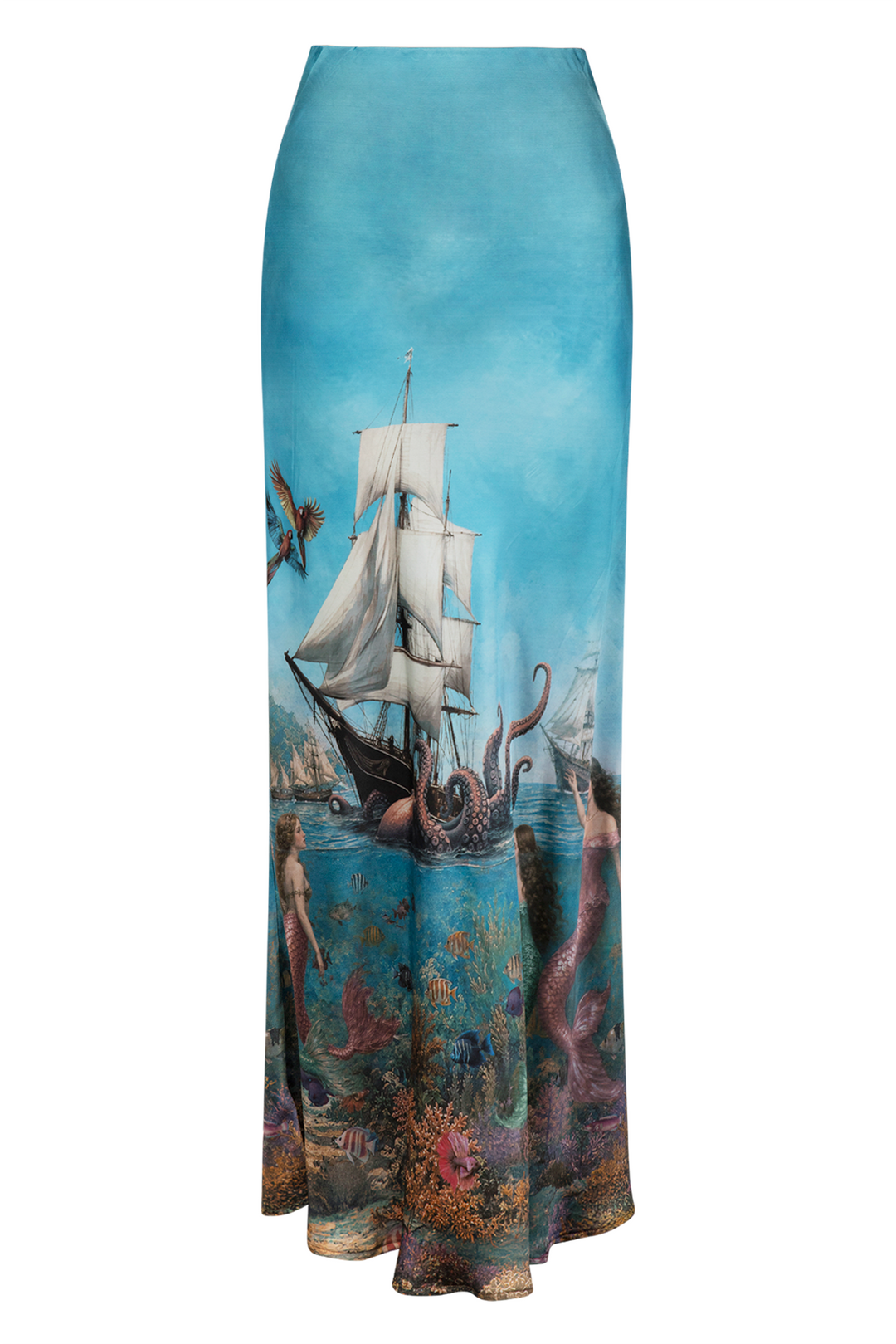 Mermaid and The Monster Bias Maxi Skirt