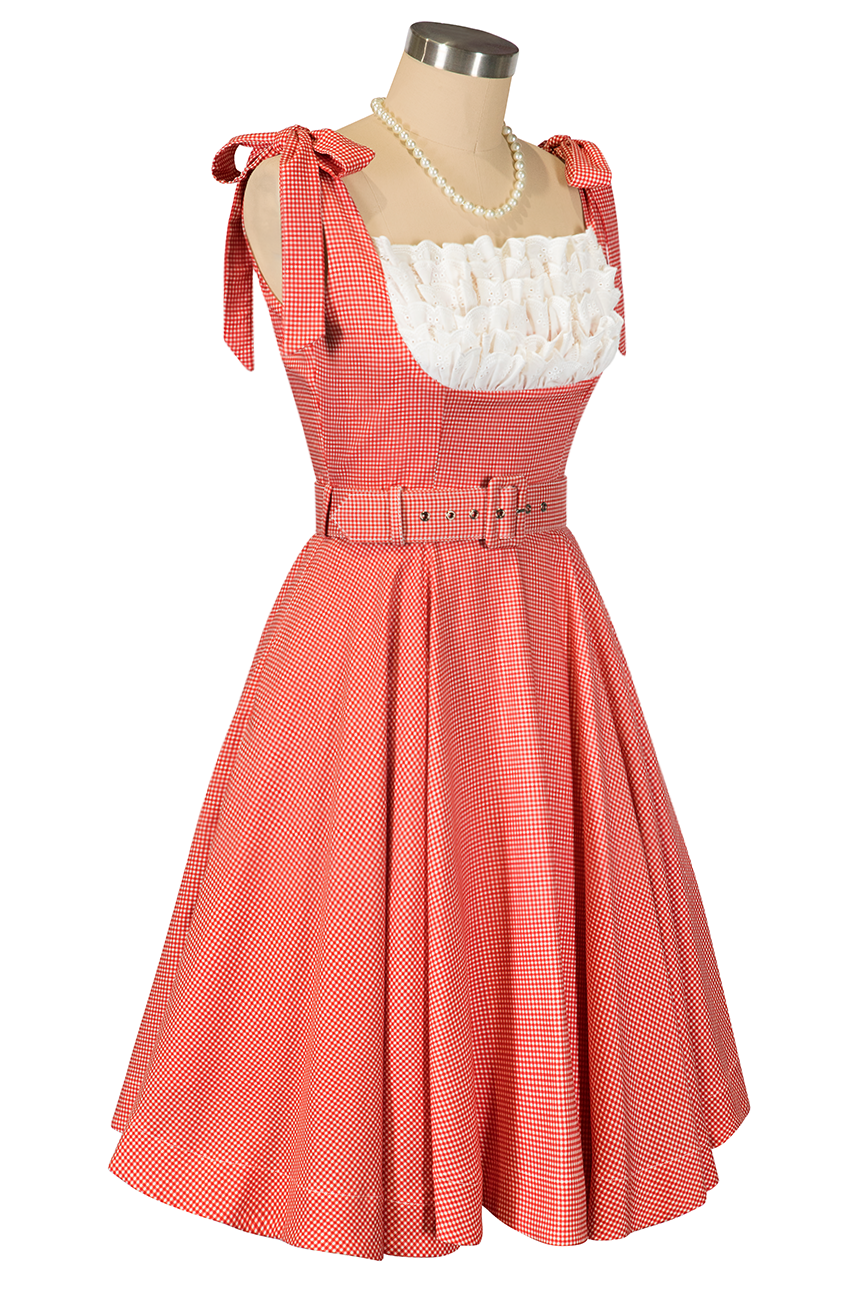 Keepsake Gingham Ruffle Bodice Dress