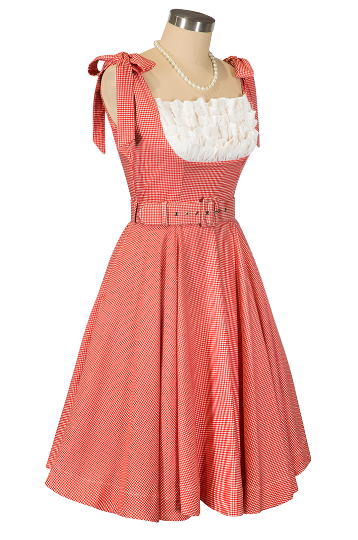 Keepsake Gingham Ruffle Bodice Dress